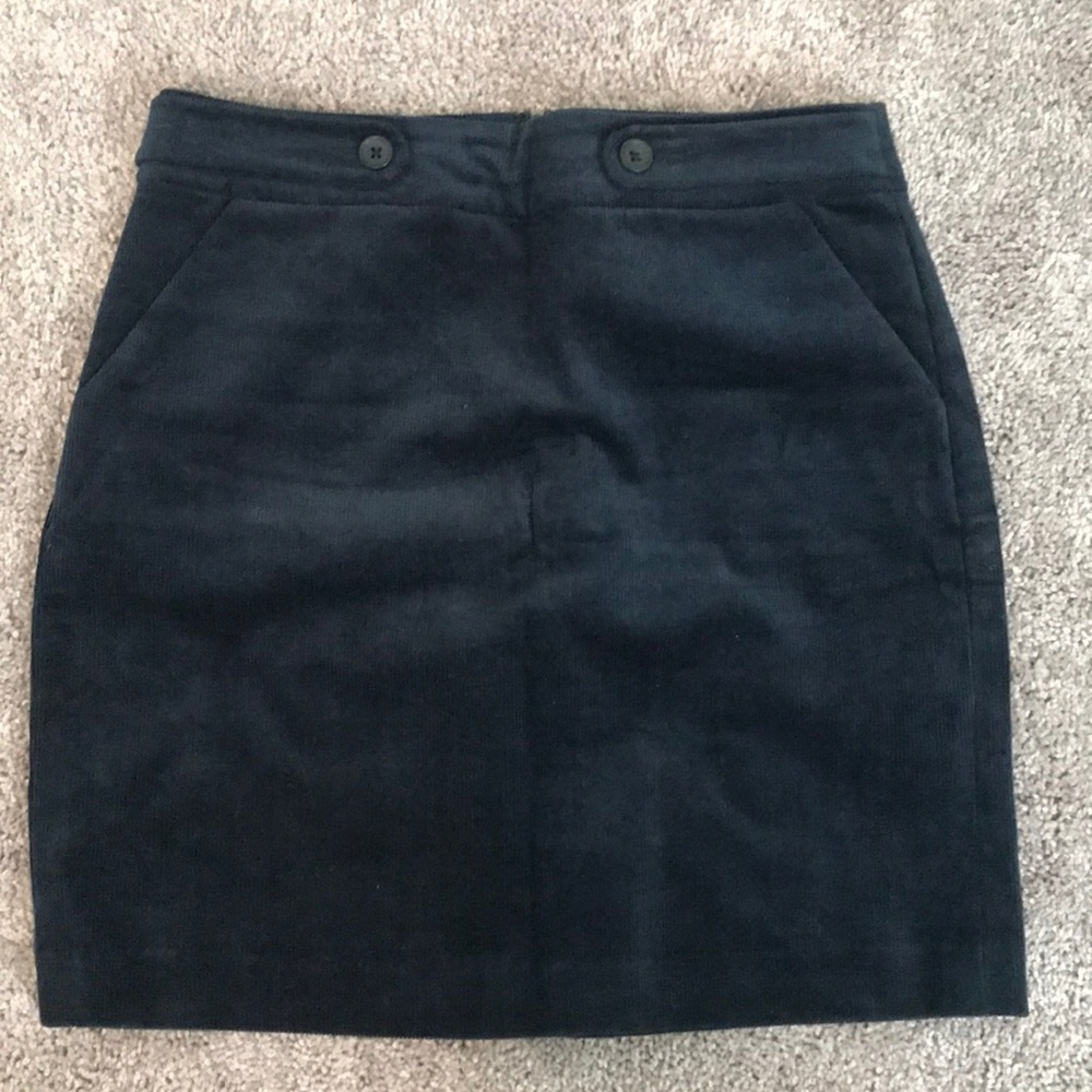 Navy BR corduroy skirt